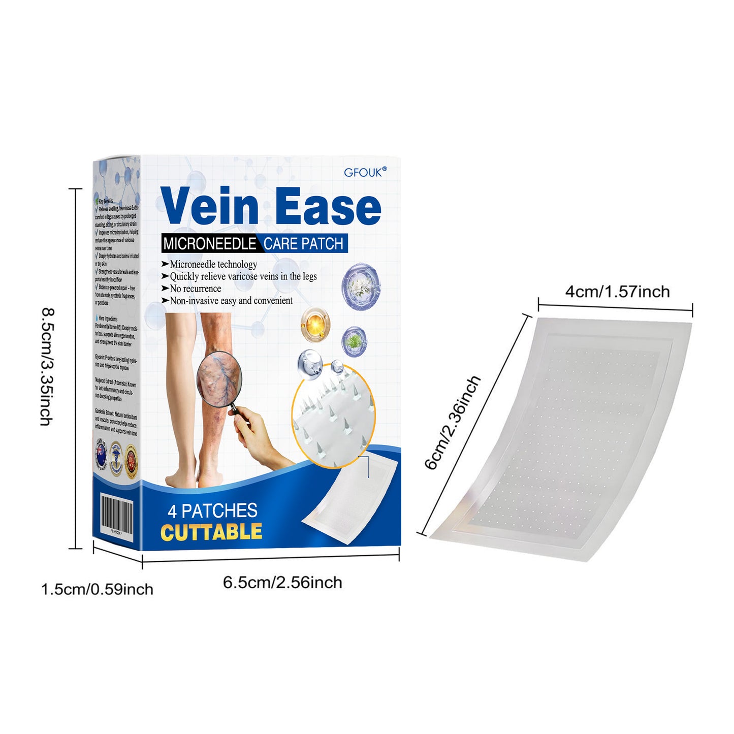 🇦🇺👨⚕️✅GFOUK® VeinEase Microneedle Care Patch⚡Instant Relief, Long-Term Results