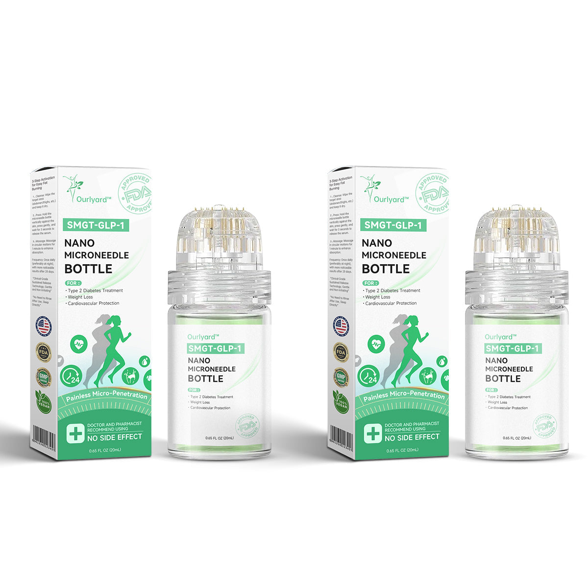 💧☘️Ourlyard™ SMGT-GLP-1 Nano-Microneedle Bottle （Zero Pain, 24/7 Release | Lose 20lbs FAST | 90% Sugar Drop | ）