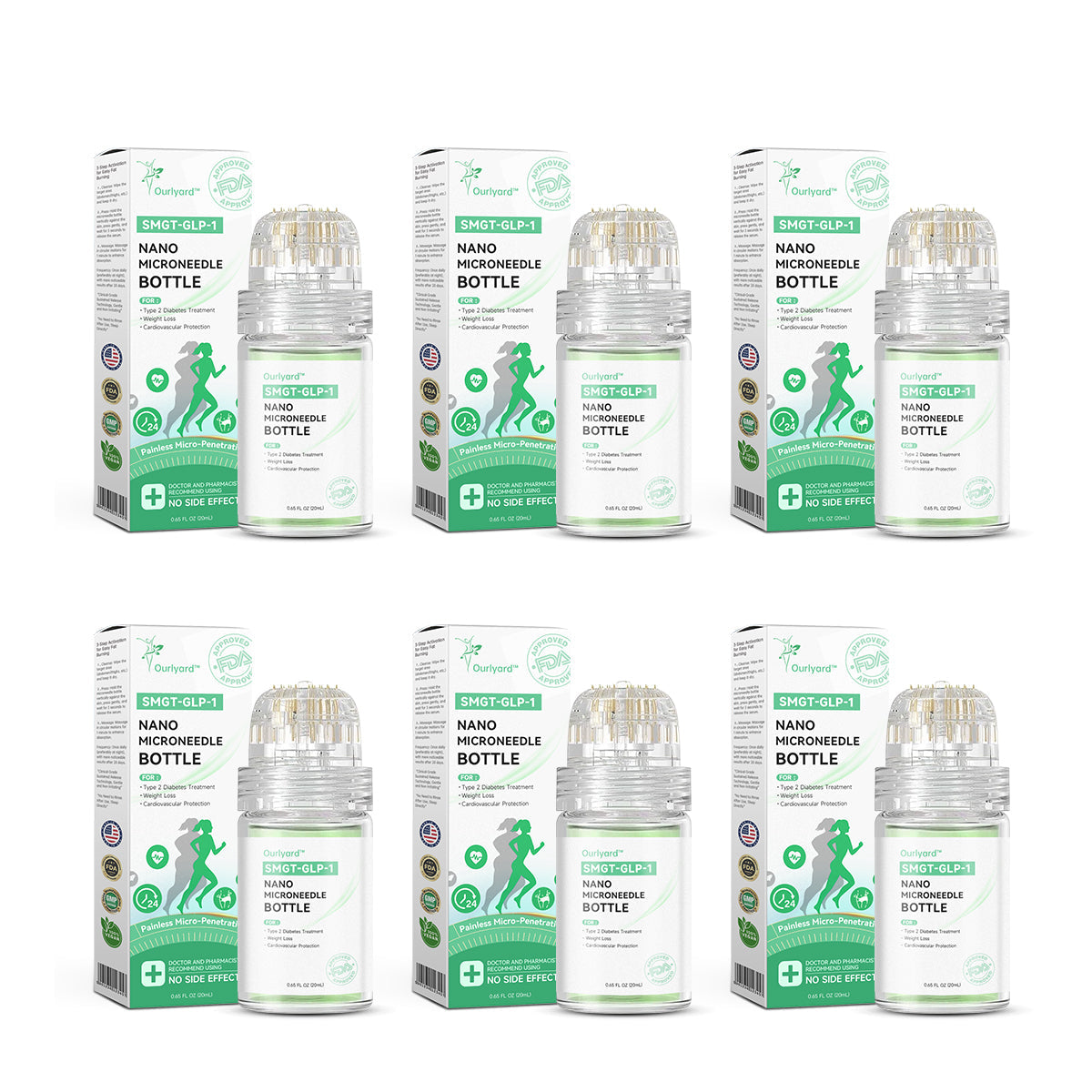 💧☘️Ourlyard™ SMGT-GLP-1 Nano-Microneedle Bottle （Zero Pain, 24/7 Release | Lose 20lbs FAST | 90% Sugar Drop | ）