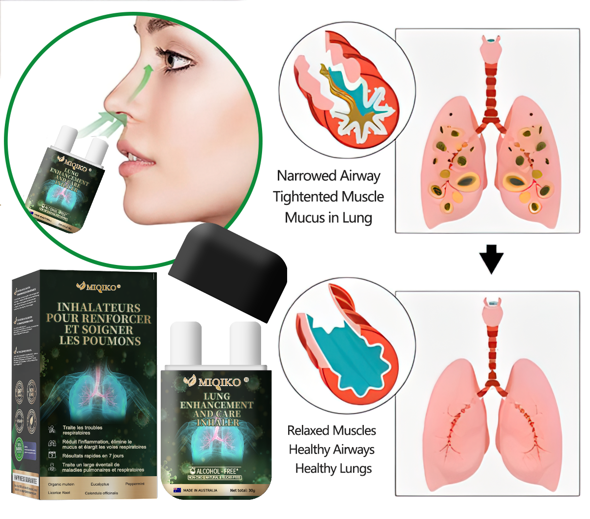 ❤️‍🔥👨‍⚕️MIQIKO® The Lung Enhancement and Care Inhaler(🌈Recommended by lung specialists🌈)