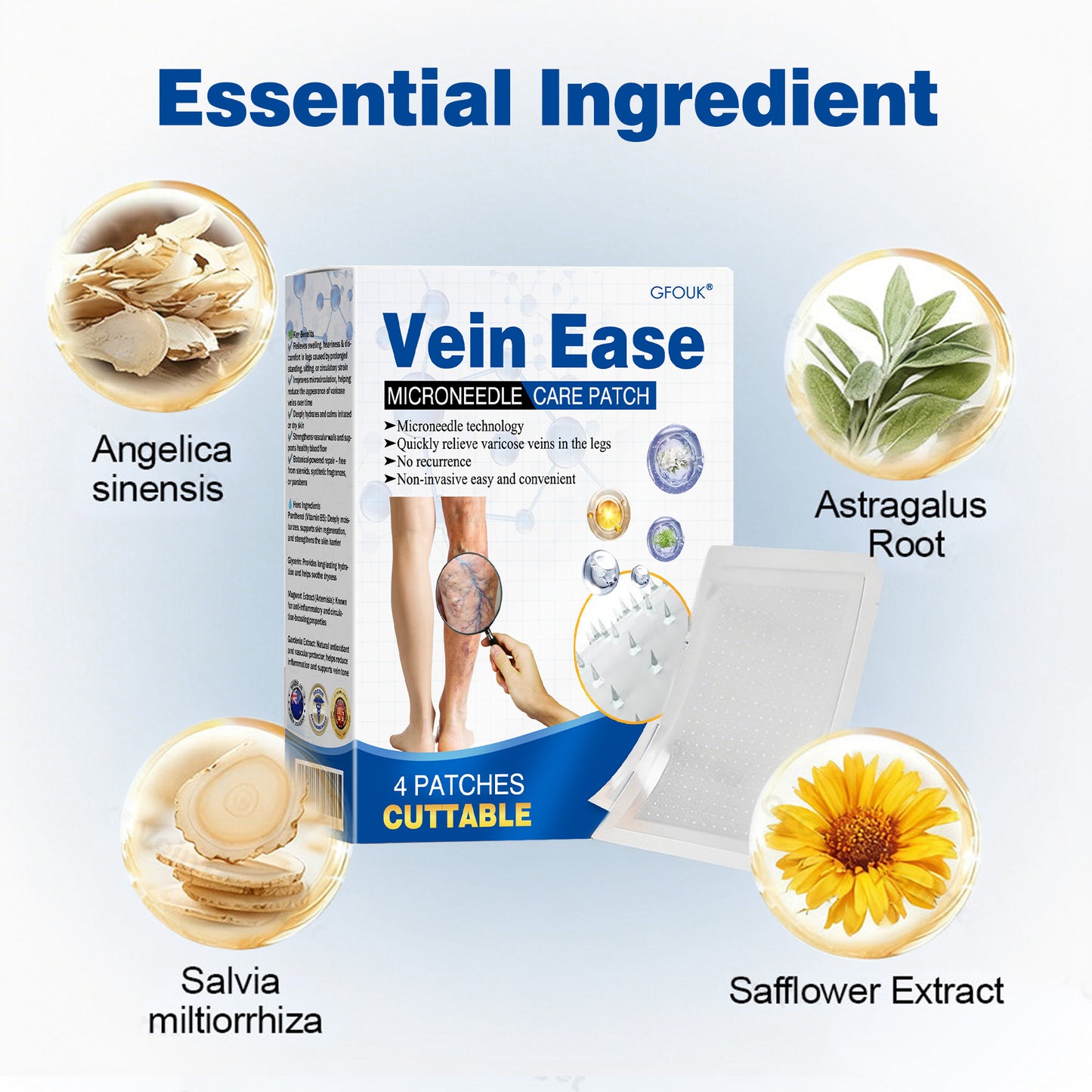 🇦🇺👨‍⚕️🔥GFOUK® VeinEase Microneedle Care Patch⚡Instant Relief, Long-Term Results
