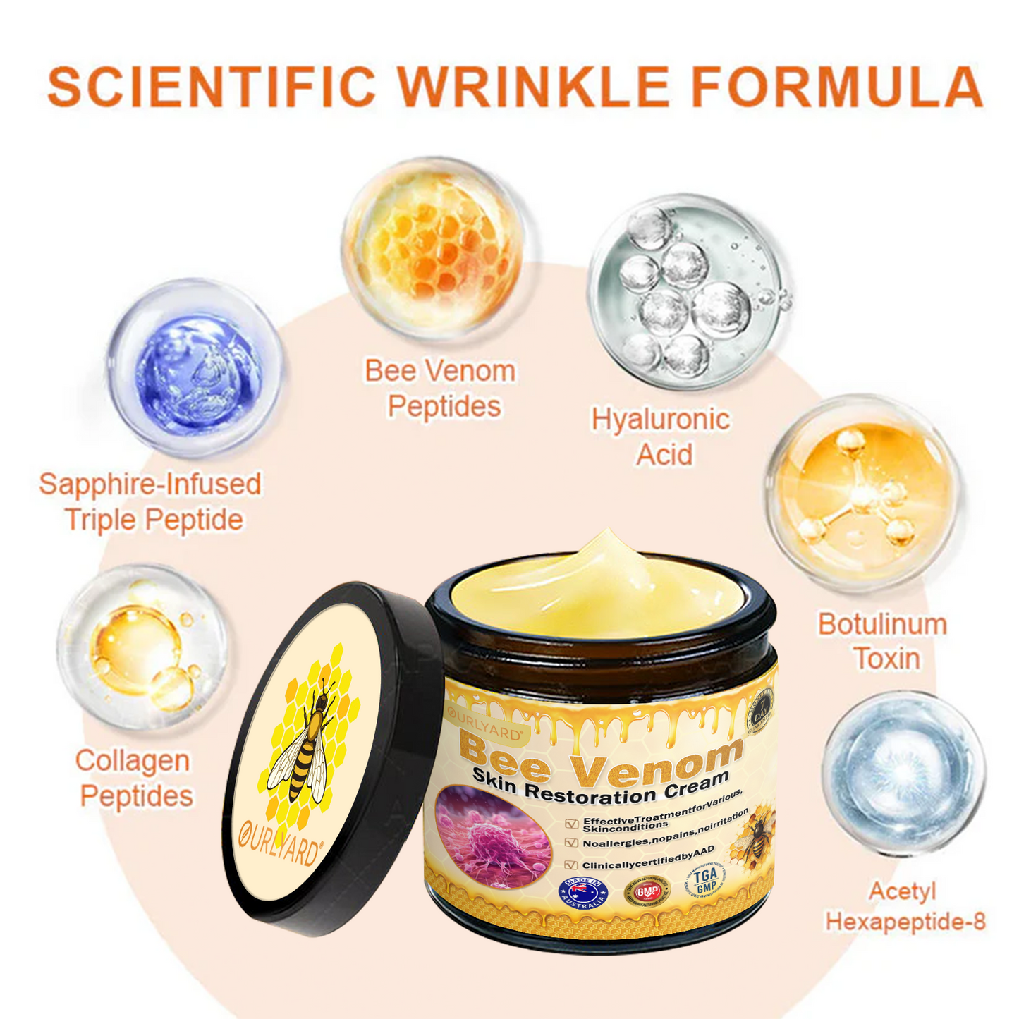 🎁TGA Approved: Ourlyard® Bee Venom Skin Restoration Cream — 🔥Limited Time 80% OFF🔥
