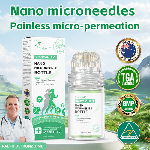 💧☘️Ourlyard™ SMGT-GLP-1 Nano-Microneedle Bottle （Zero Pain, 24/7 Release | Lose 20lbs FAST | 90% Sugar Drop | ）